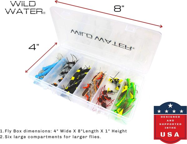 Fly Fishing Foam Fly Assortment  40 Flies wi Dry Flies Nymphs Fly Fishing Flies Kit - Image 2