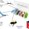 Fly Fishing Foam Fly Assortment  40 Flies wi Dry Flies Nymphs Fly Fishing Flies Kit - Image 3