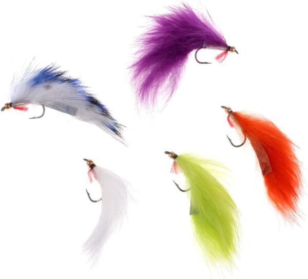 5pcs Copper Beadhead Zonker Fly Fishing Stre Dry Flies Nymphs Fly Fishing Flies Kit - Image 3