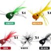Fly Fishing Poppers  Topwater Fishing Lures  Dry Flies Nymphs Fly Fishing Flies Kit - Image 2