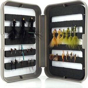 Riverruns Best Assortment Flies Combo with A Dry Flies Nymphs Fly Fishing Flies Kit