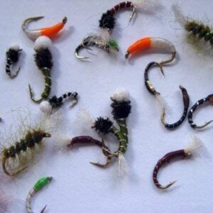 Fly Fishing Buzzer Special Assortment 22 Mix Dry Flies Nymphs Fly Fishing Flies Kit