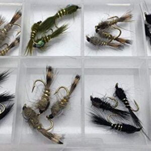Fly Fishing Hares Ear Nymphs + Free Fly Box  Dry Flies Nymphs Fly Fishing Flies Kit