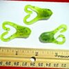 25ct Green 1.5 Micro Jig Frogs Crappie Fishi Fishing Artificial Bait Soft Plastic Lures"