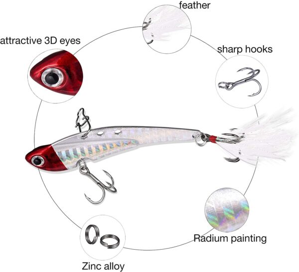 Fishing Lures Metal Fishing Jigs Sinking Spoo Fishing Artificial Bait Soft Plastic Lures - Image 2