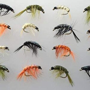 Fly Fishing Flies Flashback Shrimp X 16 Size Dry Flies Nymphs Fly Fishing Flies Kit