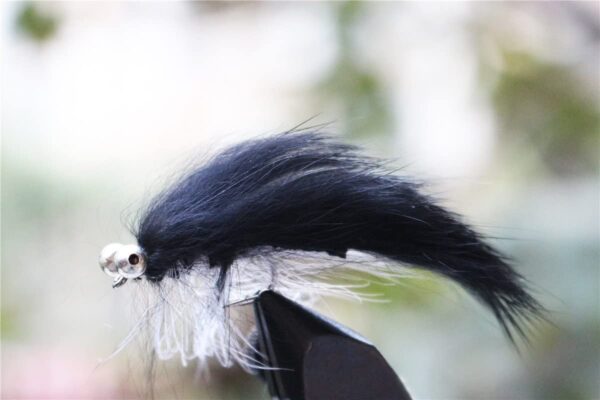 20 pcs/lot Black Zonker Streamers Salmon Tro Dry Flies Nymphs Fly Fishing Flies Kit