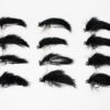20 pcs/lot Black Zonker Streamers Salmon Tro Dry Flies Nymphs Fly Fishing Flies Kit - Image 2