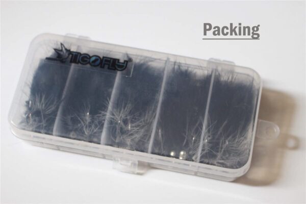 20 pcs/lot Black Zonker Streamers Salmon Tro Dry Flies Nymphs Fly Fishing Flies Kit - Image 4