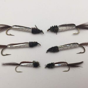 Fly Fishing Saltwater Clouser Minnow Black P Dry Flies Nymphs Fly Fishing Flies Kit