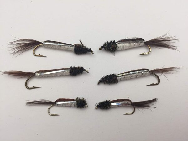 Fly Fishing Saltwater Clouser Minnow Black P Dry Flies Nymphs Fly Fishing Flies Kit - Image 2