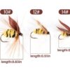 10PCS Hand-Tied Fly Fishing Bionic Nymph Bee Dry Flies Nymphs Fly Fishing Flies Kit - Image 3