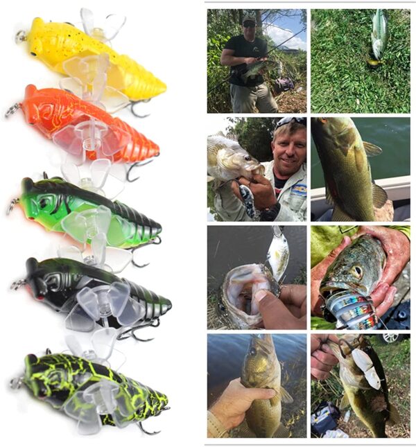 Fishing Lures 15.5g 7.5cm Cicada Lure Hard Ro Fishing Artificial Bait Soft Plastic Lures - Image 4