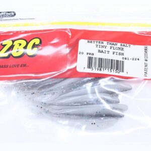 Zoom Tiny Fluke-Pack of 20 Fishing Artificial Bait Soft Plastic Lures
