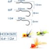 Fly Fishing Flies Assortment Kit 50/100pcs D Dry Flies Nymphs Fly Fishing Flies Kit - Image 4