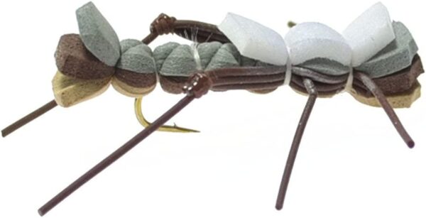 Club Sandwich Size 10 Grey Tan White Foam Ma Dry Flies Nymphs Fly Fishing Flies Kit