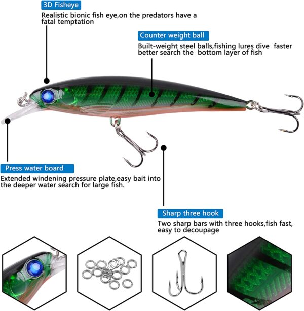 Bass Fishing Lures Hard Baits 10pcs Plastic F Fishing Artificial Bait Soft Plastic Lures - Image 2