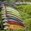 Bass Fishing Lures Hard Baits 10pcs Plastic F Fishing Artificial Bait Soft Plastic Lures - Image 5