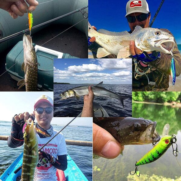 Bass Fishing Lures Hard Baits 10pcs Plastic F Fishing Artificial Bait Soft Plastic Lures - Image 6