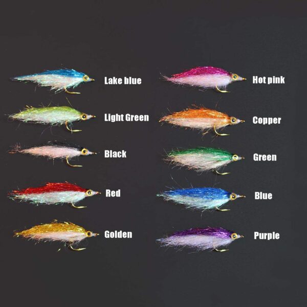 10 pcs Ice Dub UV Polar Fry Slowly Sinking S Dry Flies Nymphs Fly Fishing Flies Kit - Image 3