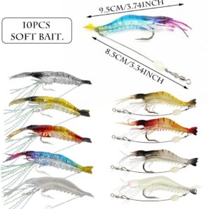 10 Pack Soft Bait Biomimetic Fishing Lure Bio Fishing Artificial Bait Soft Plastic Lures