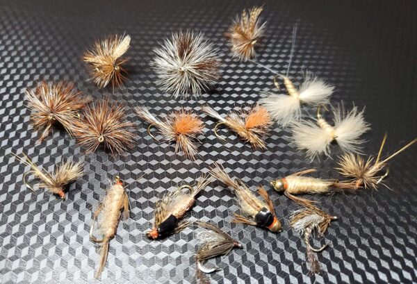 March Brown Life Cycle Selection  March Brow Dry Flies Nymphs Fly Fishing Flies Kit - Image 2