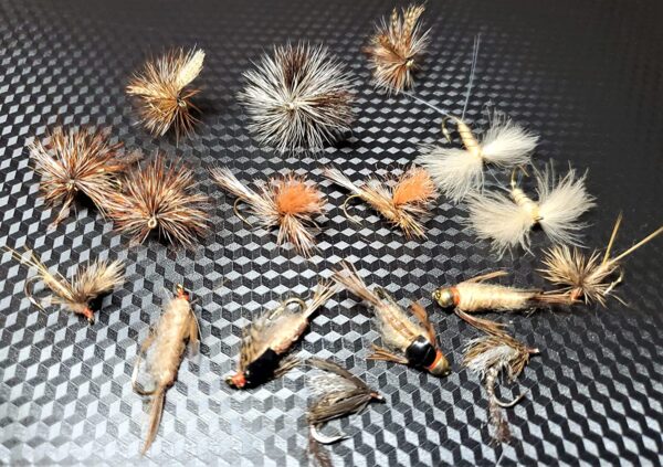 March Brown Life Cycle Selection  March Brow Dry Flies Nymphs Fly Fishing Flies Kit - Image 3