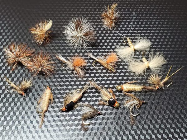 March Brown Life Cycle Selection  March Brow Dry Flies Nymphs Fly Fishing Flies Kit - Image 5