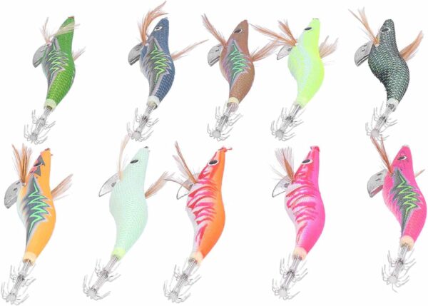 Fishing Lures  10pcs Squid Jig Hook Hard Fish Fishing Artificial Bait Soft Plastic Lures - Image 4