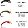 Zebra Midge Fly Fishing Nymph Assortment for Dry Flies Nymphs Fly Fishing Flies Kit - Image 2