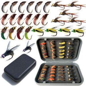 Fly Fishing Flies Kit 40/137pcs Dry/Wet Flie Dry Flies Nymphs Fly Fishing Flies Kit