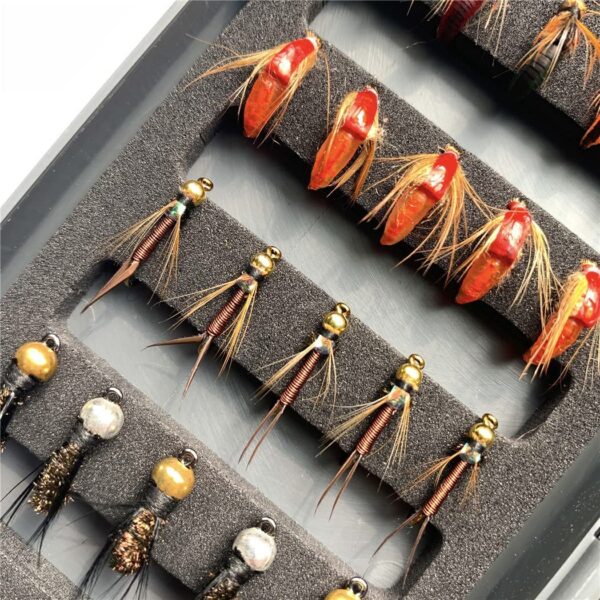 Fly Fishing Flies Kit 40/137pcs Dry/Wet Flie Dry Flies Nymphs Fly Fishing Flies Kit - Image 3