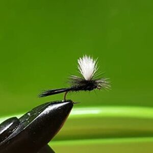 1 Dzn Parachute Black Gnat Midge Dry Fly T Dry Flies Nymphs Fly Fishing Flies Kit