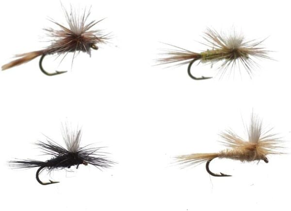 Hi-Vis Dry Fly Assortment 4 Pack Dry Flies Nymphs Fly Fishing Flies Kit
