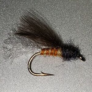 1 Dzn CDC Caddis Emerger Tan Wet Fly Trout Dry Flies Nymphs Fly Fishing Flies Kit