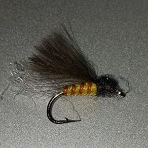 1 Dzn CDC Caddis Emerger Yellow Wet Fly Trou Dry Flies Nymphs Fly Fishing Flies Kit