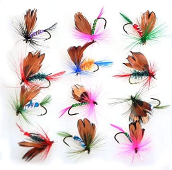 12pcs Fly Fishing Flies Kit Butterfly Like T Dry Flies Nymphs Fly Fishing Flies Kit - Image 4