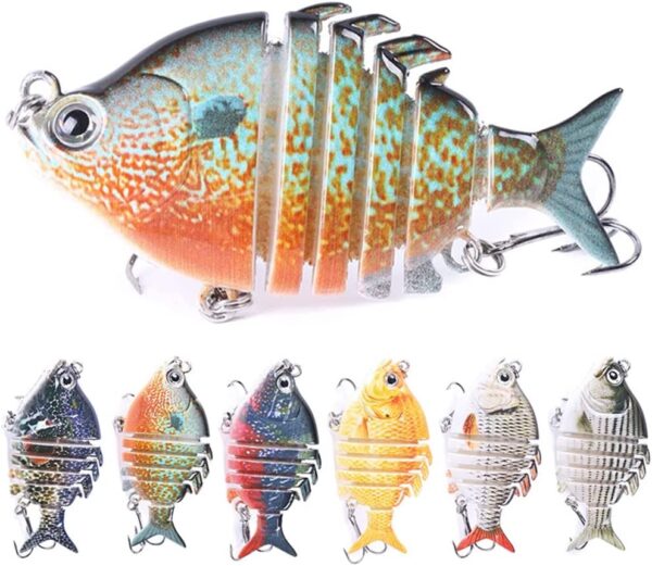 Fishing Lures 6.35cm 8g 6 Sections Artificial Fishing Artificial Bait Soft Plastic Lures - Image 2