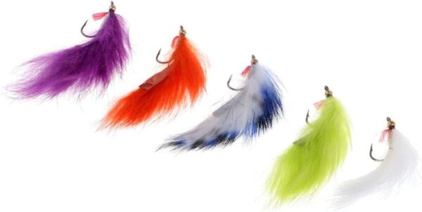 5pcs Copper Beadhead Zonker Fly Fishing Stre Dry Flies Nymphs Fly Fishing Flies Kit - Image 4