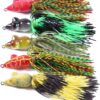 5pcs Topwater Frog Lures Artificial Frog Fish Fishing Artificial Bait Soft Plastic Lures
