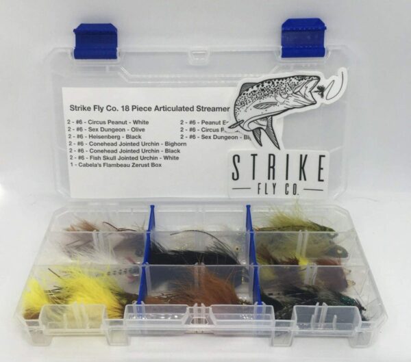18 Piece Articulated Streamer Assortment A Dry Flies Nymphs Fly Fishing Flies Kit