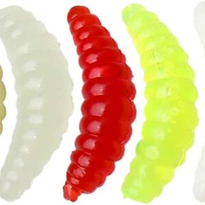 100 Pieces Worm Fishing Lures Silicone Soft L Fishing Artificial Bait Soft Plastic Lures