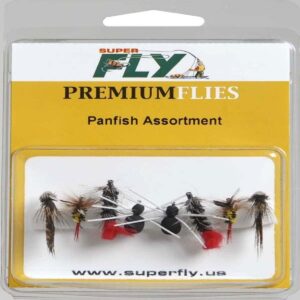 Pan Fish Assortment Premium Fishing Flies (1 Dry Flies Nymphs Fly Fishing Flies Kit