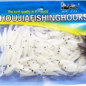 100 Pcs 4.8cm Soft Lure Baits Shrimps Fishing Fishing Artificial Bait Soft Plastic Lures