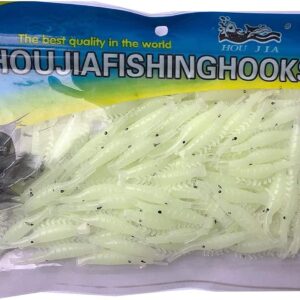 100 Pcs 4.8cm Soft Lure Baits Shrimps Fishing Fishing Artificial Bait Soft Plastic Lures