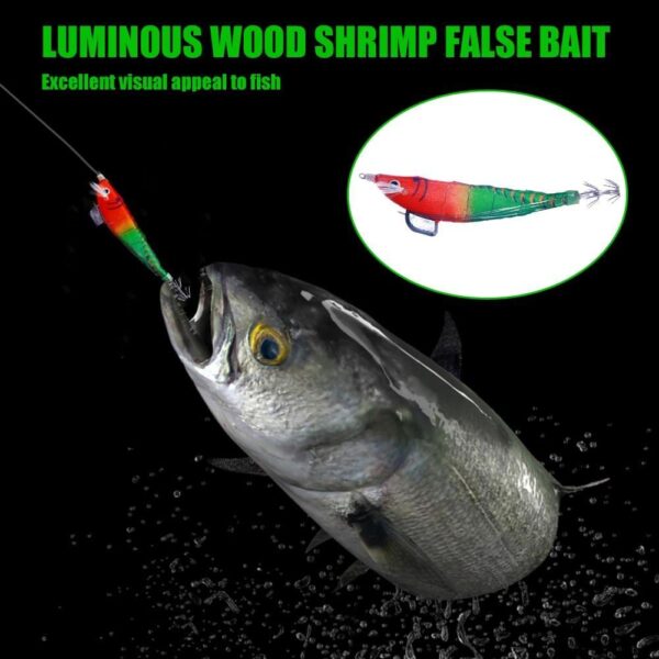 Luminous Wood Shrimp Fishing Lures 12cm 14.3g Fishing Artificial Bait Soft Plastic Lures - Image 6