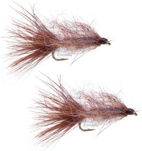Goat Leech Canadian Brown Fly Fishing Stream Dry Flies Nymphs Fly Fishing Flies Kit