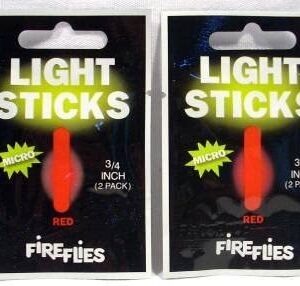 Fire Flies Micro Light Sticks 3/4 Red 2pk Dry Flies Nymphs Fly Fishing Flies Kit”
