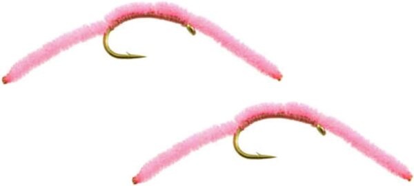 San Juan Worm Fly 2 Pack Dry Flies Nymphs Fly Fishing Flies Kit