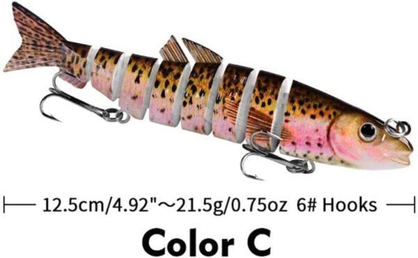 Multi Jointed 12.5cm 21.5g Lures Artificial W Fishing Artificial Bait Soft Plastic Lures - Image 3